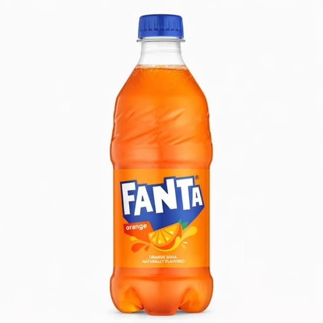 Fanta Orange Bottle.